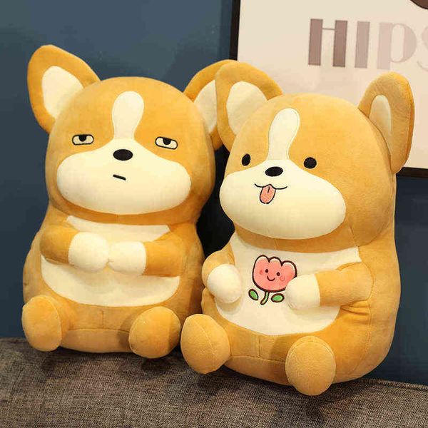 1pc 4560cm kawaii grande tamanho de tamanho shiba inu bonecas lindas brinquedos de cachorro de desenho animado travesseiro de animal macio para crianças presentes de aniversário de bebê j220729