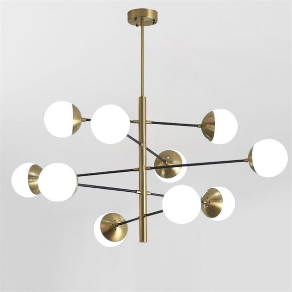 

8 10 12 heads postmodern loft molecular pendant light art creative designer glass ball villa el hall led hanging lights2720