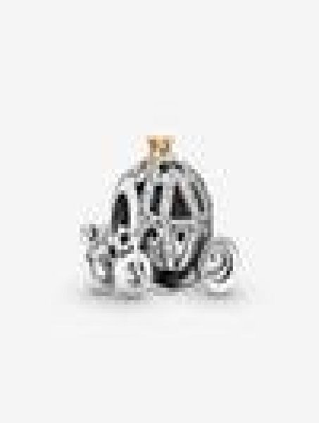 

new arrival 100 925 sterling silver exquisite pumpkin coach charm fit original european charm bracelet fashion jewelry accessorie, Bronze;silver