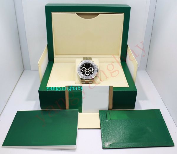 

original box watch 904l stainless steel 116500ln chrono oyster black ceramic bezel watch box mechanical 7750 (automatic) watches, Slivery;brown
