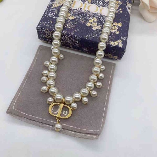 

design jewel pearl pendant necklace simple light luxury women's red bracelet jewelry, Black