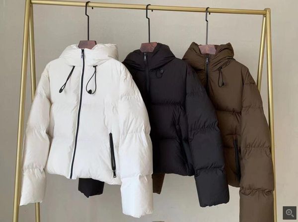 

men's designer down jacket winter pure cotton women's short parka overcoat outdoor windbreaker couple 90% thickening warm coat men, Black