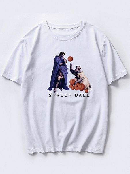 

extended sizes men figure and letter graphic tee p5wd#, White;black