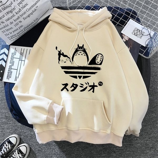 Meine Nachbarin Totoro Harajuku Hoodies Women Studio Ghibli Kawaii Sweatshirt Miyazaki Hayao Funny Cartoon Top Kapuze -Frau 220817