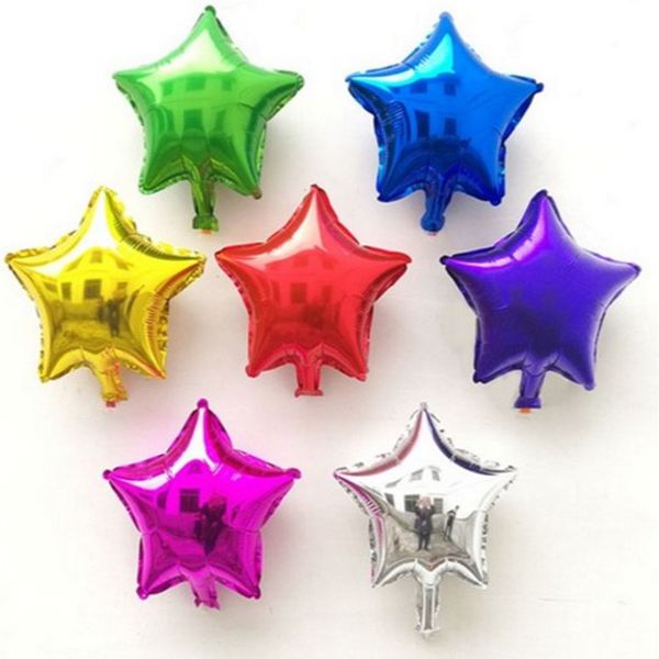50 adet / grup 18 Inç Yıldız Şekli Folyo Balon Düğün Dekor Helyum Balon Doğum Günü Partisi Dekorasyon