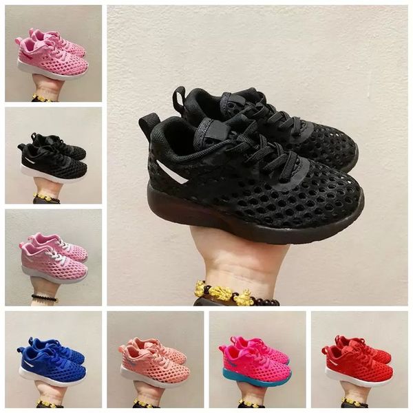 

designer kids shoes girls boys runner youth toddler triple cotton fabric black white red breathable dmx trainer sports outdoor jogging walki