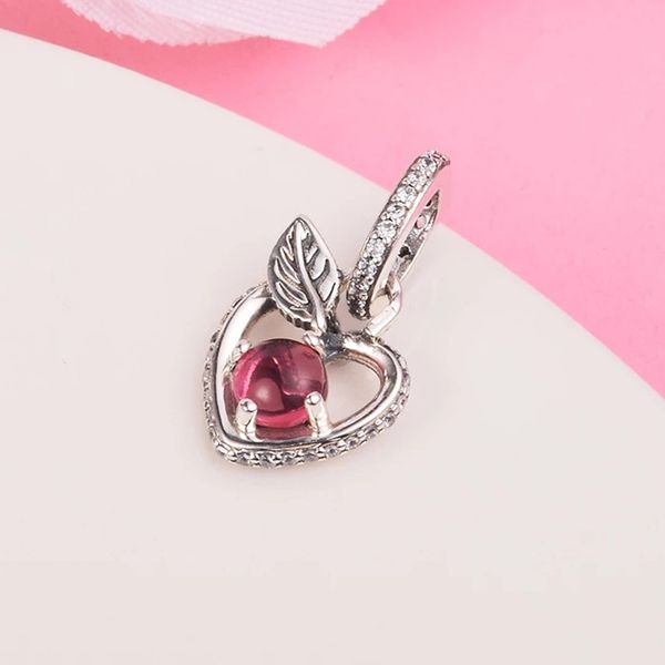 

authentic 925 sterling silver beads apple pendant heart charms fits european pandora style jewelry bracelets & necklace diy gift for, Black