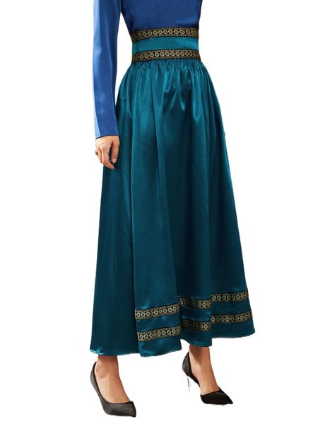 

high waist contrast tape skirt a0vb#, Black