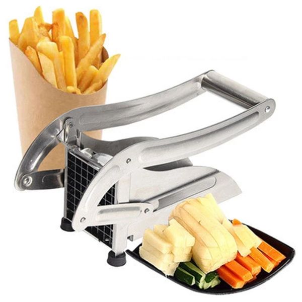 Batata Cortador Manual Francês Fries Cortador Cozinha Ferramentas de Cozinha Gadgets Aço Inoxidável Carne Chips Slicer Home HH22-52