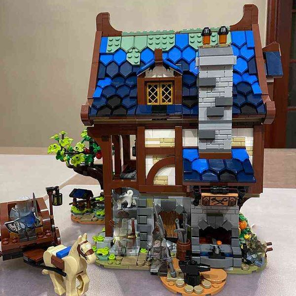 

2164pcs new building block creative medieval blacksmith 21325 kit children's toy birthday gift t220719