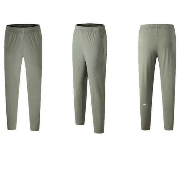 

men's lulu sports pants loose thin breathable outdoor leisure running fitness training fast drying designer fashion brand women pant lu, Black