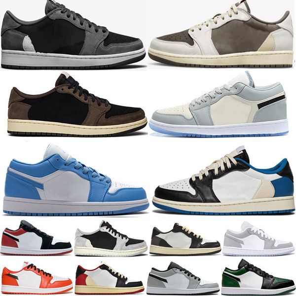 

jumpman 1 og 1s mens basketball shoes low cut reverse mocha panda chicago fragment shattered backboard unc blue jack bred toe smoke grey sha