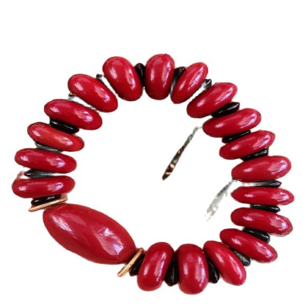 

chinese red jades bracelets beads elastic force bracelet, Silver