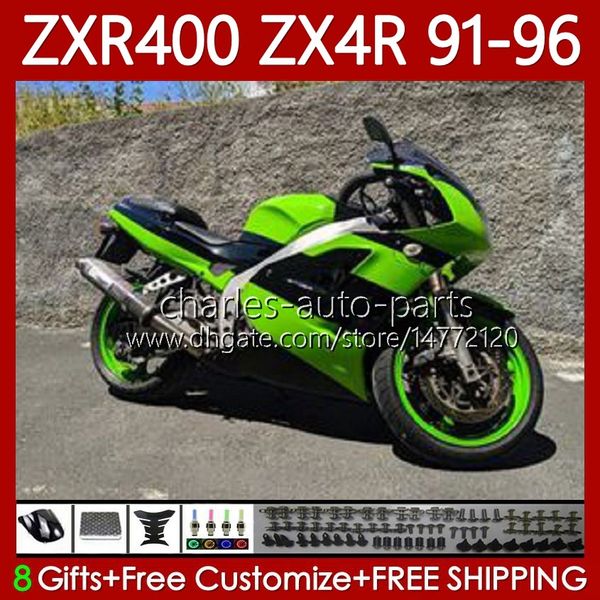 ABS-Karosserie für KAWASAKI NINJA ZXR 400 CC 400CC 1991 1992 1993 1994 1995 1996 Verkleidung 138Nr. 48 ZX4R Grün Schwarz ZXR-400 Karosserie ZX 4R ZXR400 91 92 93 94 95 96 Verkleidungsset