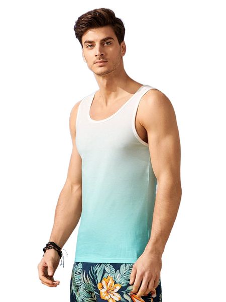

men ombre tank l2fh#, White;black