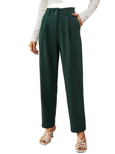 

high waist plicated detail tailored pants g3zw#, White;black