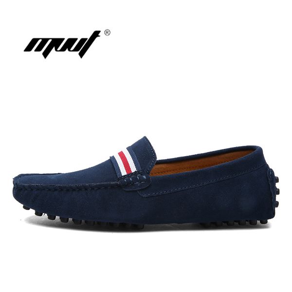 

soft driving shoes men loafers casual genuine leather shoes moccasins men flats suede shoes slip on, Black