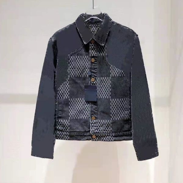 

luxury brand 1v2022 men's jacket new loose men's retro denim cardigan jackets couple with the same style, Black;brown