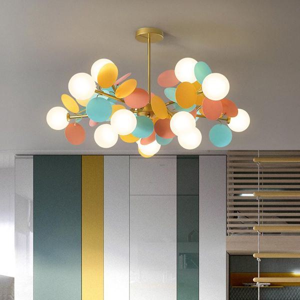 Pendelleuchten Postmodern Kronleuchter Beleuchtung LED Mehrfarbige Blumenzweig Serie Licht für Wohnzimmer Esszimmer Home Office SchlafzimmerPendant