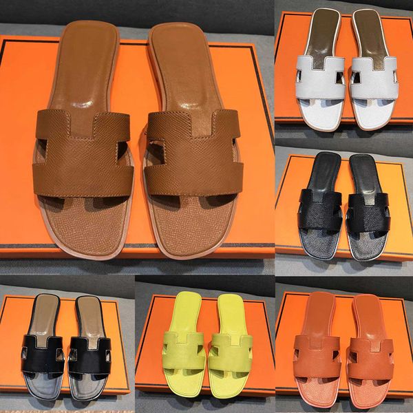 

designer sandals women slippers genuine leather slipper summer flat slides crocodile skin slide ladies beach sandal, Black