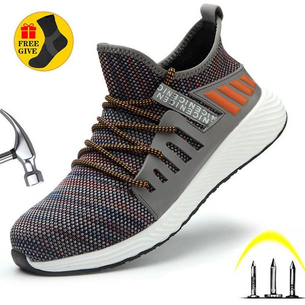 

steel head cap work safety shoes lightweight breathable sports puncture-proof boots safety boots with steel toe cap, Black;brown