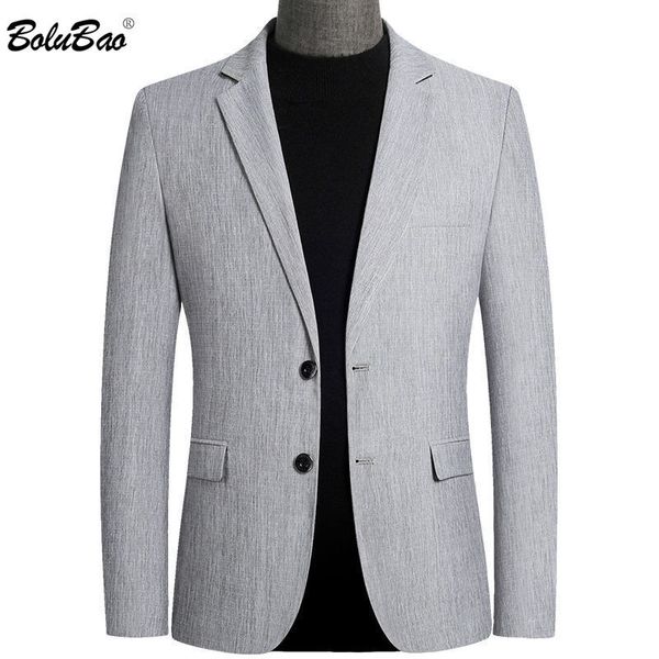 

bolubao fashion brand men fashion blazers spring autumn mens slim solid color suit england style casual blazer male 201104, White;black