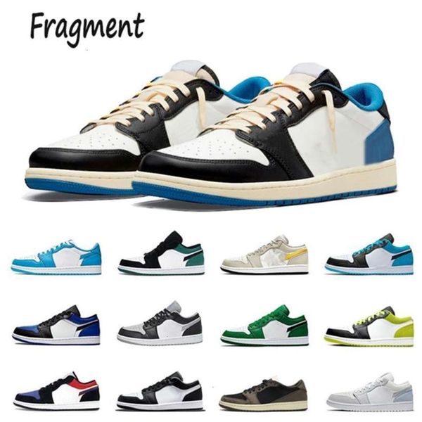 

jumpman 1 low panda 1s mens basketball shoes fragment unc shadow court purple si er bred toe spruce aura laser men women train les194y, Black