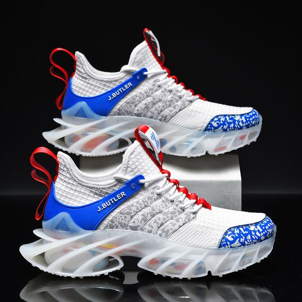 

high-cushioning sneakers men graffiti running shoes summer breathable trendy zapatillas hombre non-slip jogging footwear 220519, Black;white