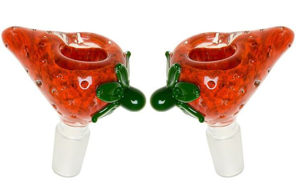 Pêssego vintage Apple Fruit Strawberry Bowl 14mm 18mm macho para cachimbo de água para fumantes de água de vidro de vidro pode colocar o logotipo do cliente por DHL UPS CNE