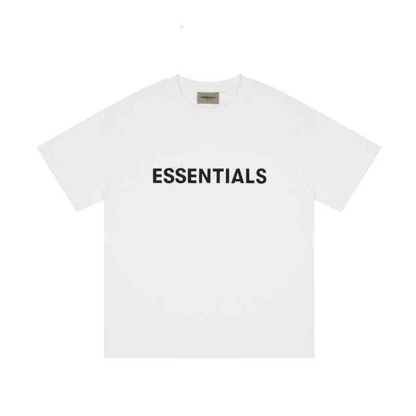 

50% discount of god fog multi fear thread essentials chest three-dimensional letters short sleeve t-shirt high street fashion brand men and, White;black