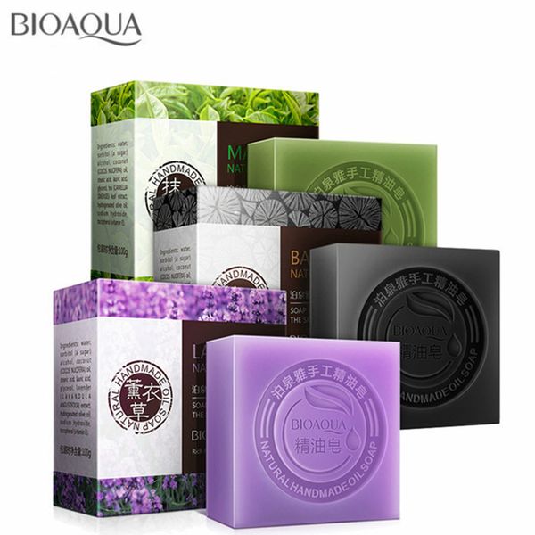 

natural plant essential oil handmade soap whitening moisturizing remove acne clean bath soap bamboo charcoal soap 100gnew