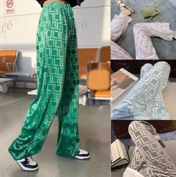

fall 2022 designer luxury women's pants wide leg pants fashion high-end flannel canary for leisure and comfort, Black;white