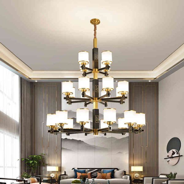 

pendant lamps all copper chandelier chinese modern simple living room lamp style atmosphere luxury restaurant duplex building bedroom