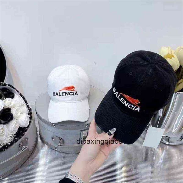 

designer ball s paris b balencaigass letter printed 2022 parisian baseball new spring versatile anti puff duck tongue men's and women&#, Blue;gray
