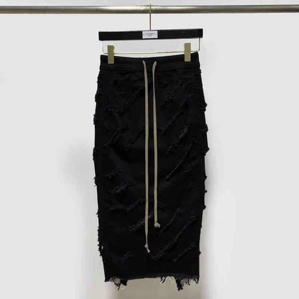 

skirts spring hole wrap hip skirt stitched knee length college style british street trendsetter black