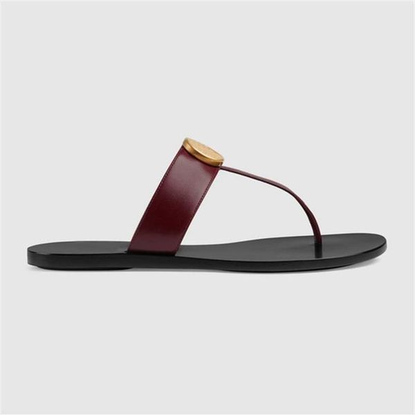 

mens and womens slippers fashion black 10mm marmont leather thong sandals adults beach causal size euro 35-45282t