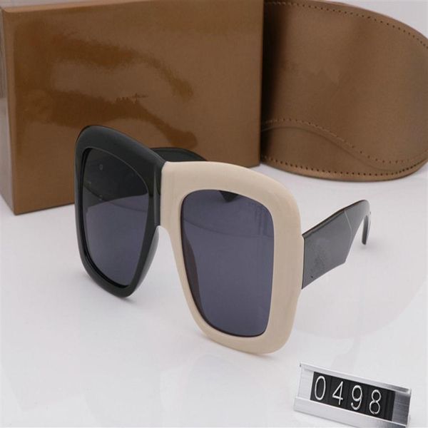 

popular sunglasses with box luxury women brand designer glasses 0498s square style full frame uv protection mixed colo308o, White;black