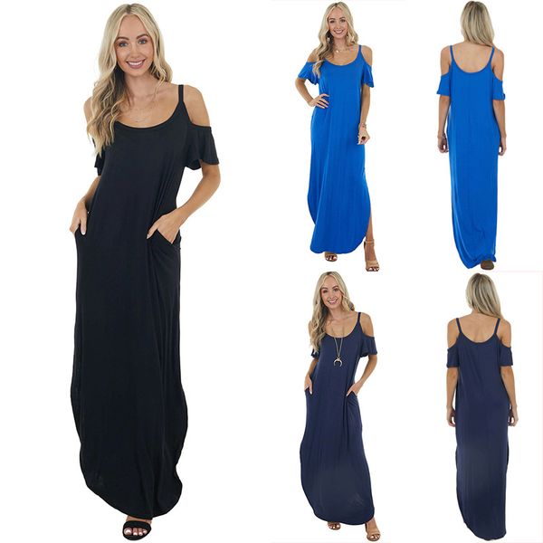 

suspender skirt solid color ruffle black temperament commuter dress sundress, Black;gray