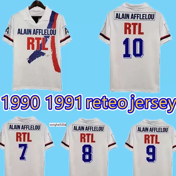 

1990 1991 paris retro soccer jersey 90 91 bravo bats reynaud m boma vujovic susic vintage classic old football shirt, Black;yellow