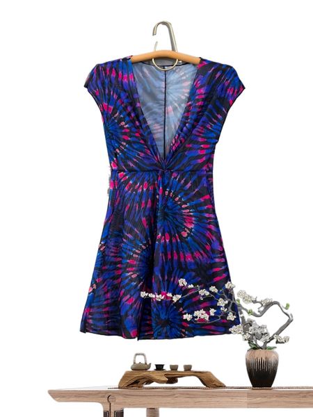 

tie dye cover up dress 17qm#, White;black