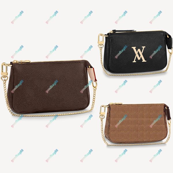 

5a woman designer luxury fashion purse mini accessories key pouch wallet casual m58009 n58009 shoulder bag fast with box 15x10x4cm, Red;black