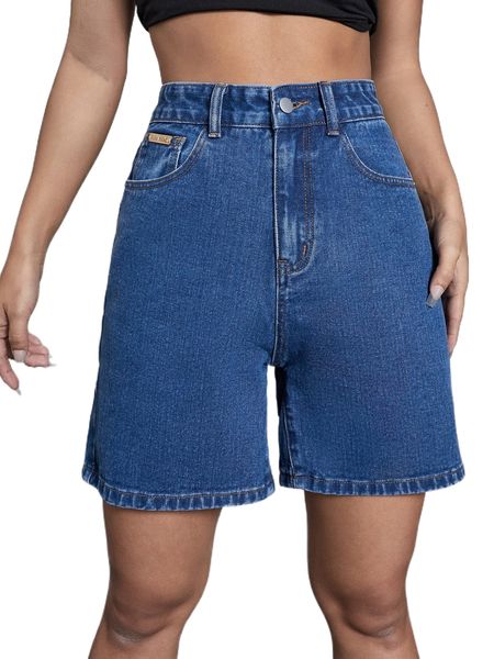 

slant pocket wide leg denim shorts r3bp#, White;black