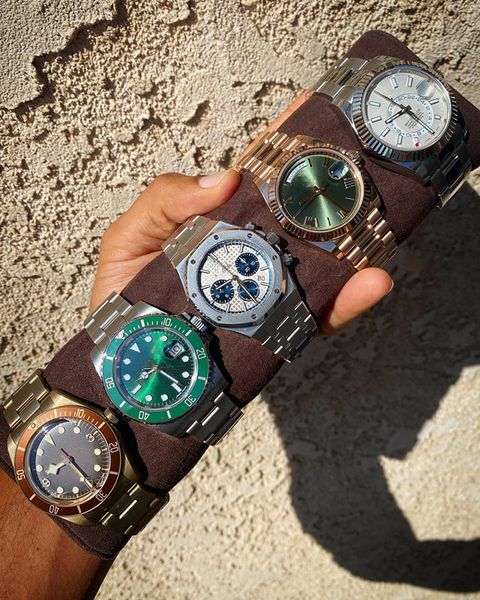 

luxury mens watches 4130 movement watches for men 3255 montre de luxe watch mosang stone moissanite diamond watchs wristwatch mechanical aut, Slivery;brown