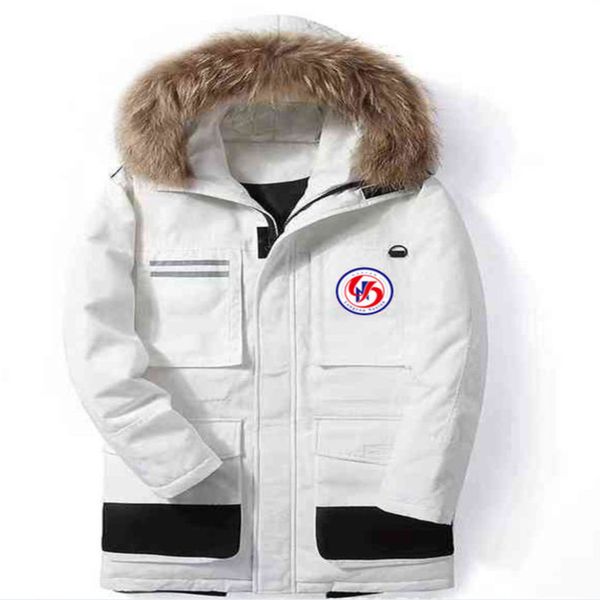 

designer jnd e ditu mkle mk meng luxury winter outdoor table two stripes down mens womens thickened and medium long knee warm jacket 2022 90, Black