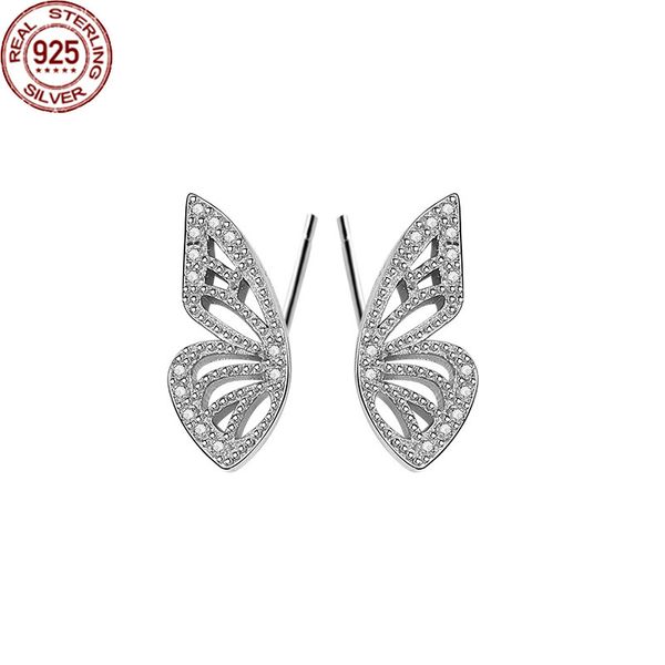 

charm new s925 sterling silver 2020 butterfly zircon earrings charms female korean trinket stall for women fashion accessories, Golden