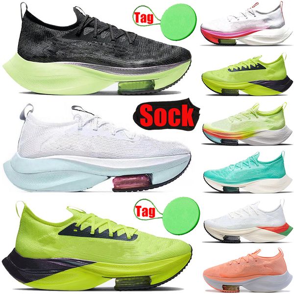 

with tag sock zooms alphafly next% fly running shoes pegasus for mens womens knit zoomx type rawdacious barely volt men trainers sports snea