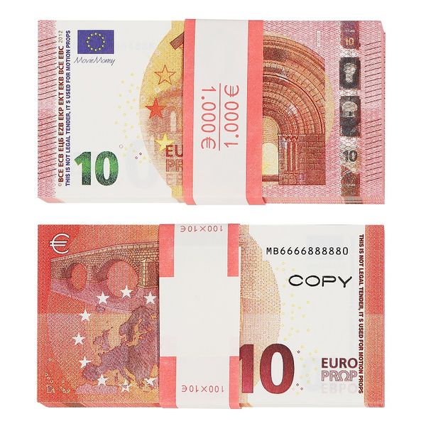 Beste 3A -Requisite -Geld -Spielzeug in Großbritannien Euro Dollar Pfund GBP British 10 20 50 Gedenkfälschern Notizen Spielzeug für Kinder Weihnachtsgeschenke oder Videofilm 100 PCs/Pack