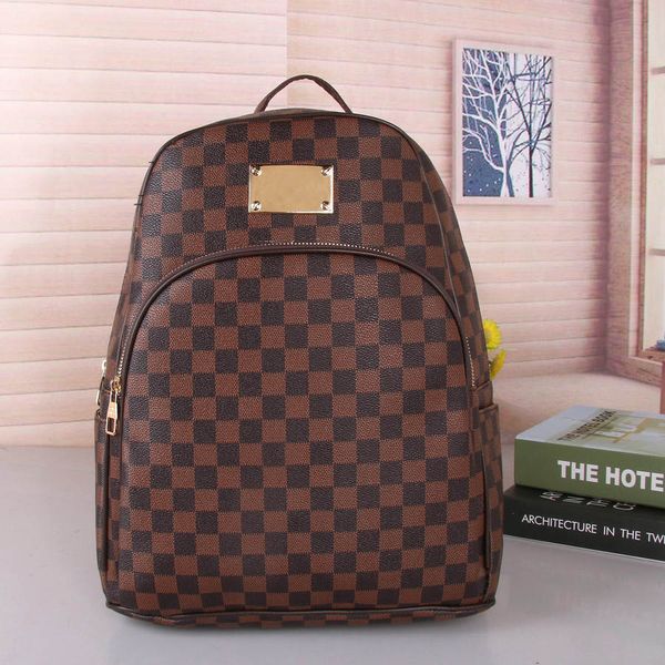 

leatherchriser men's backpack luxurys designer school bags knapsack men women classic flowers plaid schoolbag satchel backpack bag