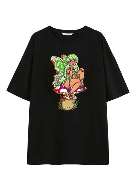 

romwe x shelly figure graphic tee z2tf#, White