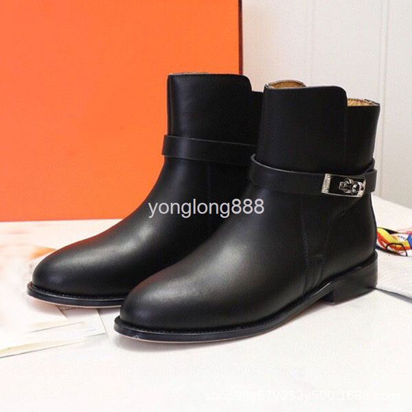 

boots flat bottomed short boots women's shoes autumn winter martin round head black spring and single